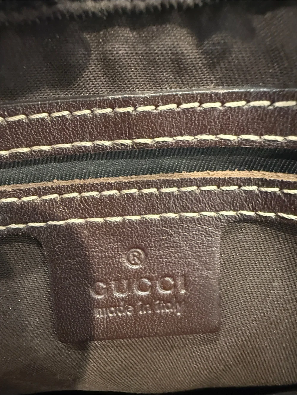 Gucci Beige Brown GG coated Canvas Messenger Bag with Adjustable Strap